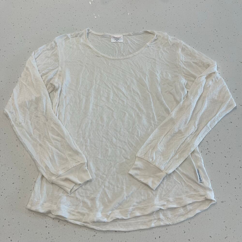 Thermasilk 100% Pure Silk Long‎ Sleeve Shirt Size Large